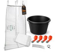 Goulotte à gravats 6 m | Kit Flexible 2 x 3 m avec Entonnoir et Sangles | Solution complète pour l’évacuation des décombres