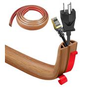 Goulotte autocollante - 3 cm x 300 cm - En PVC flexible - Plat - Protection de câble pour tous les câbles d'alimentation - Maison, bureaux, hôtels, entrepôts, etc. - Coupe facile - Grain de bois