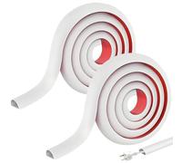 Goulotte autocollante de 6 m - Cache-câbles semi-circulaire - Mini goulotte de câble - Passe-câbles - Pour tous les câbles d'alimentation à la maison, à l'école, au bureau - Blanc