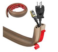 Goulotte autocollante - Pont de câble - 3 cm x 1 m - En PVC flexible - Plat - Protection de câble - Pour tous les câbles d'alimentation de la maison, des bureaux, des hôtels, des entrepôts, etc