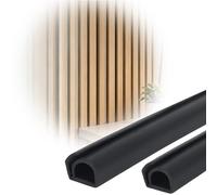 Goulotte de câble 3/6 m pour panneaux acoustiques - 12 mm de large - Semi-circulaire - Cache de câble flexible - Noir - Passe-câbles autocollant - Panneaux acoustiques - Accessoire pour la maison ou