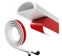 Goulotte de câble blanche autocollante flexible, goulotte de câble blanche, passe-câbles pour TV murale, cache-câbles semi-circulaire, passe-câbles mural, passe-câbles rond, 3 m