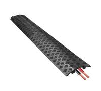 Goulotte de câble de sol - Protection contre les trébuchements - Protection de câbles légère - 13 cm de large x 100 cm de longueur x 2 cm de hauteur - Noir, pour trottoir, rue, garage, asphalte