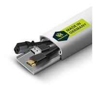 Goulotte de câble en Aluminium Berlin 30/50/75/100 cm Blanc/Noir/brossé/Bronze Clair (50 cm, Blanc RAL9010)