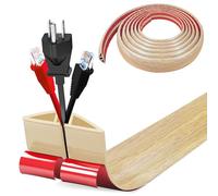 Goulotte de câble flexible et auto-adhésive de petite taille, 5 m x 5 cm, pour protéger les câbles - Facile à couper - Montage pour tous les câbles d’alimentation à la maison, au bureau, dans le