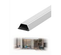 Goulotte de câbles Auto-adhésive for câbles de climatiseur d'ordinateur Cache-câble en Alliage d'aluminium(Silver,0.8x59.1 in)