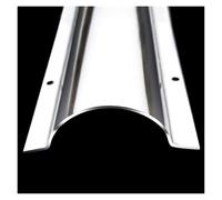 Goulotte de câbles Demi-Ronde en Acier Inoxydable, Cache-Fil perforé, Cache-câble en métal argenté for Plafond, Angle et Sol, 1 m, 1 pièce(10cm/3.9in 40 Cable)