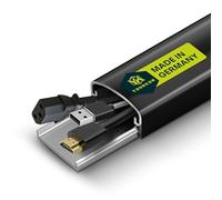 Goulotte de câbles en aluminium Berlin 30/50/75/100 cm Blanc/noir/brossé/bronze clair (100 cm, noir)