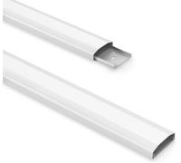 Goulotte De Câbles En Plastique Avec 1X 40Cm De Ruban Adhésif 3M En Accessoire, 0,50M, Blanc[HDM5233623]