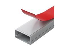Goulotte de câbles en PVC - Montage en saillie - 1 m - Cache-câbles - Blanc - Pour TV, bureau et bureau à domicile - Facile à couper - Gestion des câbles de qualité supérieure (H x l) : 15 x 30 cm