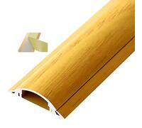 Goulotte de sol pour câbles, Chemin de câbles demi-rond auto-adhésif en alliage d'aluminium, multicolore, plusieurs largeurs, 1m, 3, pieds(Yellow-NO.3-W-28mm(1-1/10in))