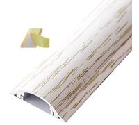 Goulotte de sol pour câbles, Chemin de câbles demi-rond auto-adhésif en alliage d'aluminium, multicolore, plusieurs largeurs, 1m, 3, pieds(White-NO.3-W-28mm(1-1/10in))