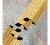 goulotte Electrique 1 2 4 10 Pièces De Protection De Câble/Couvercle De Cordon Demi-Rond, Cache-câble Long en Acier Inoxydable Pouvant Être Peint, Couvercle(B-4 pcs,L x Outer Width 180cm x 50mm)