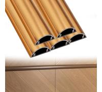 goulotte Electrique 1 2 5 10 Pièces De Goulottes Autocollantes en Alliage D'aluminium, Cache-câbles Métalliques pour Sol D'hôtel/hôpital/Centre Commercial(A- 5 PCS,L x Outer Width 150cm x 50mm)