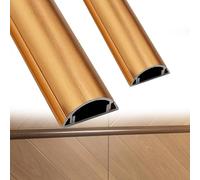 goulotte Electrique 1 2 5 10 Pièces De Goulottes Autocollantes en Alliage D'aluminium, Cache-câbles Métalliques pour Sol D'hôtel/hôpital/Centre Commercial(A- 2 PCS,L x Outer Width 150cm x 33mm)