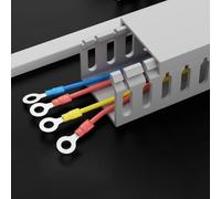 goulotte Electrique 10 12 14 16 18 20 30 Pièces Cache-câbles À Fente Ouverte, Organisateur De Câbles Dissimulateur De 100 Cm De Longueur, Kit De Goulottes(18 pcs,W H 60mm x 60mm)