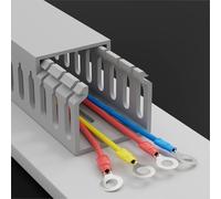 goulotte Electrique 10, 20 Ou 30 Goulottes De Câbles À Fente Ouverte Et Sécables, Cache-câbles Décoratifs en PVC De 100 Cm De Long pour Bureaux, Salles De(14 pcs,W H 30mm x 30mm)