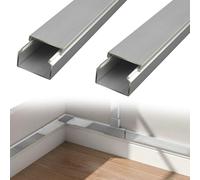 goulotte Electrique Cache-câbles De Sol en Métal De 20, 25, 30, 40, 50 Ou 100 Mm De Largeur, Kit De Gestion De Câbles en Acier Inoxydable, Protecteur De Câbles(2 PCS,L W H 80CM x 3CM x 3CM)