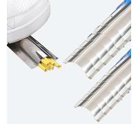 goulotte Electrique Chemin De Câbles Métallique en Acier Inoxydable, 100 Cm De Long, Cache-câbles Demi-Rond pour Hôtel/hôpital/cinéma(10 PCS,Outer Width 46mm)