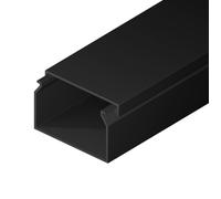 EDO Goulotte de Câble 40x25 mm Cache-Câble Anthracite Foncé 2m - Goulotte PVC avec Couvercle à Clipser - Cache Câble Mural en Saillie - Goulotte Décorative TV, Bureau, Salon