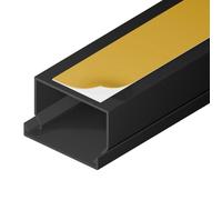 EDO Goulotte de Câble Autocollante 40x25 mm Cache-Câble Anthracite Foncé 2m - Goulotte PVC avec Couvercle à Clipser - Goulotte Mural Autocollante - TV, Bureau, Salon