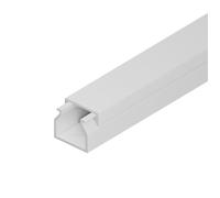 EDO Goulotte de Câble 16x16 mm Cache-Câble Blanc 2m - Goulotte PVC avec Couvercle à Clipser - Cache Câble Mural en Saillie - Goulotte Décorative TV, Bureau, Salon
