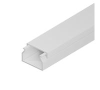 EDO Goulotte de Câble 25x16 mm Cache-Câble Blanc 2m - Goulotte PVC avec Couvercle à Clipser - Cache Câble Mural en Saillie - Goulotte Décorative TV, Bureau, Salon