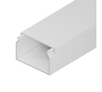 EDO Goulotte de Câble 40x25 mm Cache-Câble Blanc 2m - Goulotte PVC avec Couvercle à Clipser - Cache Câble Mural en Saillie - Goulotte Décorative TV, Bureau, Salon