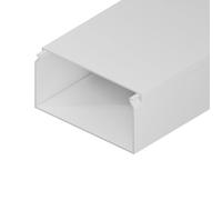 EDO Goulotte de Câble 80x40 mm Cache-Câble Blanc 2m - Goulotte PVC avec Couvercle à Clipser - Cache Câble Mural en Saillie - Goulotte Décorative TV, Bureau, Salon