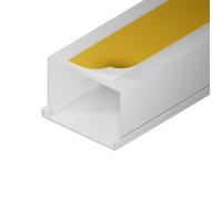 EDO Goulotte de Câble Autocollante 60x40 mm Cache-Câble Blanc 2m - Goulotte PVC avec Couvercle à Clipser - Goulotte Mural Autocollante - TV, Bureau, Salon