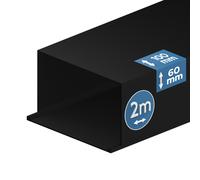 EDO Goulotte de Câble 100x60 mm Cache-Câble Noir 2m