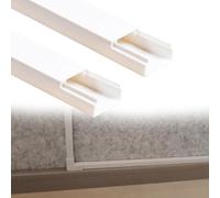 goulotte Electrique Goulotte Carrée De 7, 10, 15 Et 19 Mm De Hauteur, Cache-câbles Auto-adhésif, Cache-câbles Muraux pour Ateliers/usines(D- 2 PC,L W H 100cm x 20mm x 15mm)