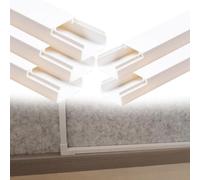 goulotte Electrique Goulotte Carrée De 7, 10, 15 Et 19 Mm De Hauteur, Cache-câbles Auto-adhésif, Cache-câbles Muraux pour Ateliers/usines(D- 5 PC,L W H 100cm x 39mm x 19mm)