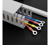 goulotte Electrique Goulotte De Câblage Ouverte, Cache-câbles en PVC pour Salle Informatique/décoration Intérieure, Gestion des Câbles pour Protéger Les(18 PCS,W X H 40mm X 40mm)