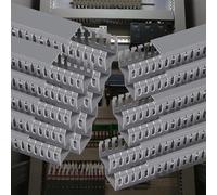 goulotte Electrique Goulotte De Câblage Ouverte en PVC De 100 Cm De Long, Système De Dissimulation De Câbles pour Salle De Conférence/Informatique Solution(16 PCS,W X H 100mm X 60mm)