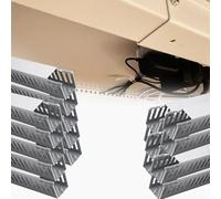 goulotte Electrique Kit De Goulottes De Câbles À Fentes Ouvertes Et Sécables, Hauteurs 25 Mm, 30 Mm, 40 Mm, 50 Mm Et 60 Mm, pour La Gestion du Câblage des(18 PCS,W X H 25mm X 25mm)