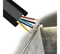 goulotte Electrique Lot de 10 Cache-câbles De Sol en Métal, Kit De Gestion De Câbles en Acier Inoxydable pour La Maison, Les Appareils Électroménagers Et Les(A- 1 PC,L Outer Width 180cm x 50mm)