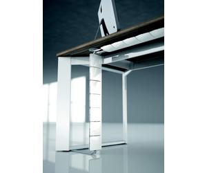 Goulotte Flap organisateur de câbles de bureau - Verticale Alu