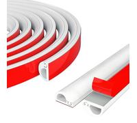 Goulotte passe-câble 3m demi-rond blanc, Cache câble mural, Flexible, TV/son/bureau Cuneary