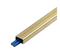 Goulotte Passe Cable en Acier Inoxydable 100cm Passe Cable Mural Auto Adhésif Protection pour Maison, Bureau ou Extérieur(Yellow,6cm/2.4in)