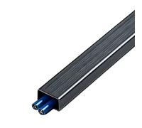 Goulotte Passe Cable en Acier Inoxydable 100cm Passe Cable Mural Auto Adhésif Protection pour Maison, Bureau ou Extérieur(Black,1.6cm/0.6in)
