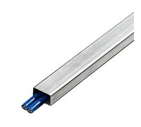 Goulotte Passe Cable en Acier Inoxydable 100cm Passe Cable Mural Auto Adhésif Protection pour Maison, Bureau ou Extérieur(Silver,5cm/2in)