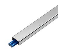 Goulotte Passe Cable en Acier Inoxydable 100cm Passe Cable Mural Auto Adhésif Protection pour Maison, Bureau ou Extérieur(Gray,2.4cm/0.9in)