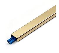 Goulotte Passe Cable en Acier Inoxydable 100cm Passe Cable Mural Auto Adhésif Protection pour Maison, Bureau ou Extérieur(Beige,6cm/2.4in)