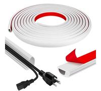 Goulotte Passe Cable Goulotte pour Câbles Electriques 6M Cache Cable TV Mural Goulotte Electrique, Pcache Cable Mural pour Bureau, Concert etc, Protection de Câbles et Prévention de Trébuchement