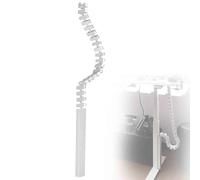 Goulotte Passe Cable Magnétique pour Bureau Réglable, Gaine Cable Flexible 132cm pour Bureau Assis Debout, Gaming et Home Office(White)