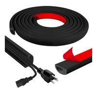 Goulotte Passe Cable Mural Adhésif Cache Fil Electrique, Permet d'organiser et de masquer Les Fils Électriques sur Les Murs et Les Sols, Vous Pouvez Glisser Les Fils à l'intérieur