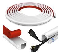 Goulotte Passe Cable Mural Cache Cable TV Mural adhésive Cache Fil Electrique Flexible Passe Fil en Silicone goulotte Electrique (Blanc, 22mm×10mm×6m)