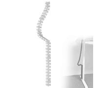 Goulotte Passe Cable pour Bureau Réglable, Gaine Cable Magnétique Flexible 132cm pour Bureau Assis Debout, Gaming Et Home Office(White)