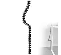 Goulotte Passe Cable pour Bureau Réglable, Gaine Cable Magnétique Flexible 132cm pour Bureau Assis Debout, Gaming Et Home Office(Black)